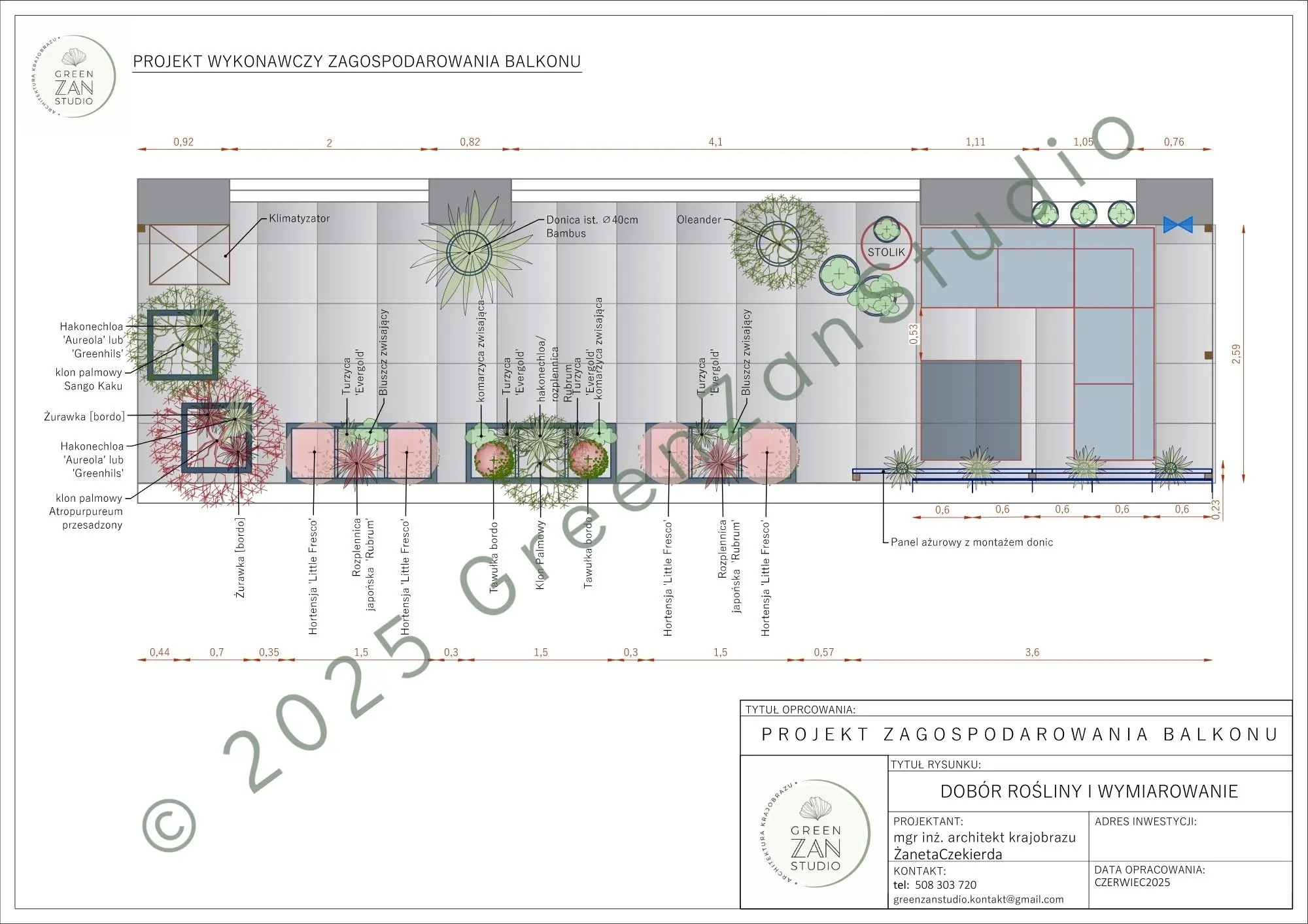 Rzut z góry projektu