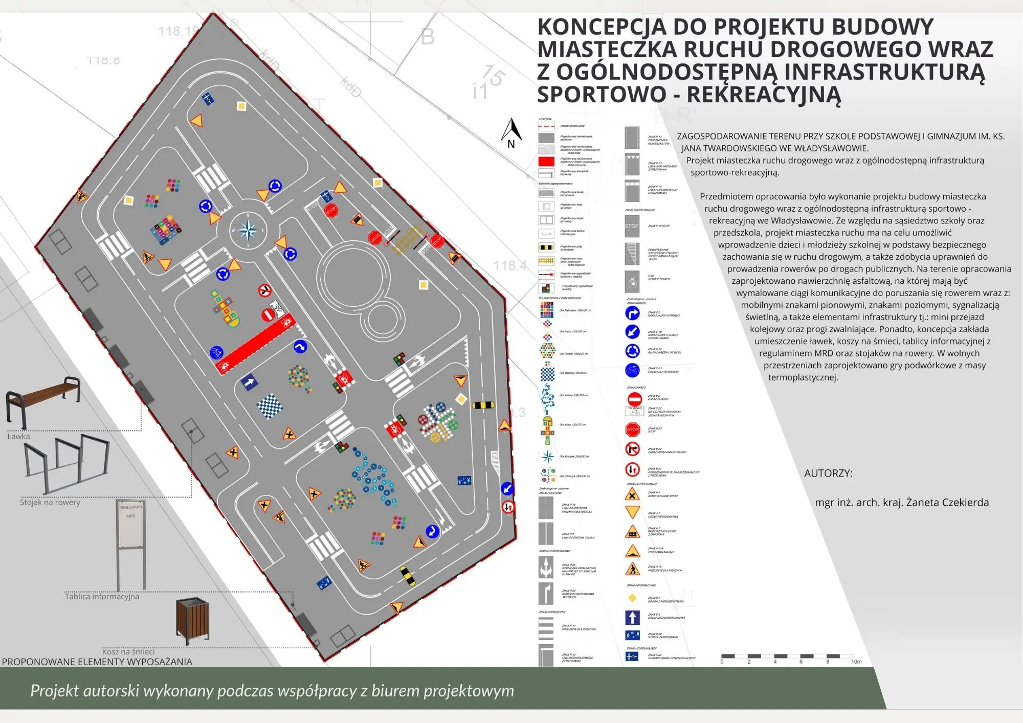 Projekt miasteczka ruchu drogowego we Władysławowie