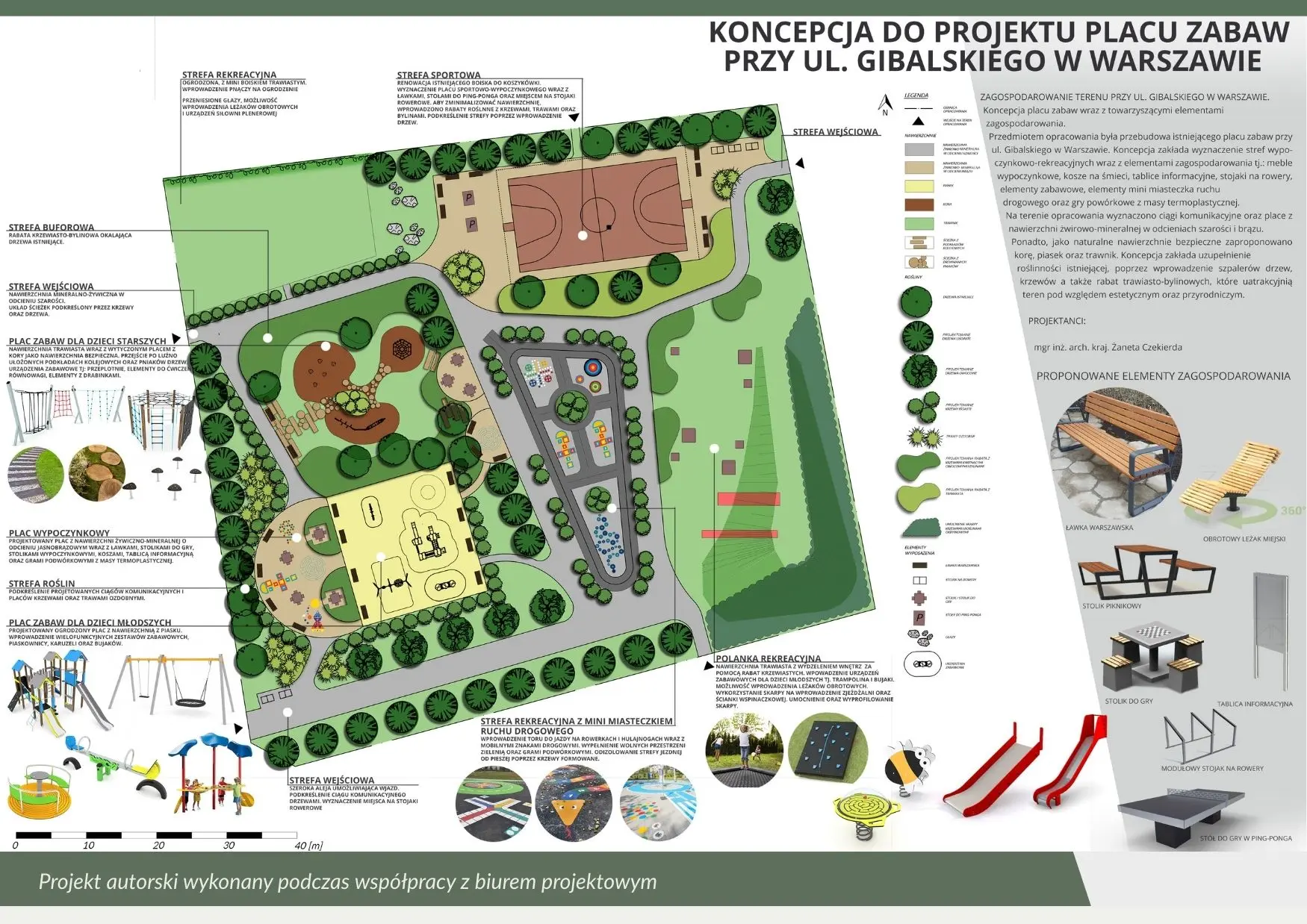 Koncepcja placu zabaw w Warszawie